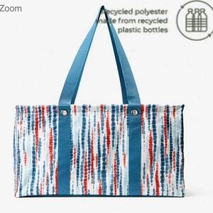 Thirty One Large Utility Tote in Tie Dye Stripes